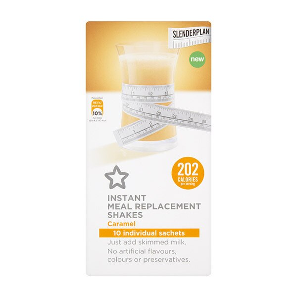 Superdrug Slenderplan Meal Replacement Shake Caramel x10 GOODS Superdrug