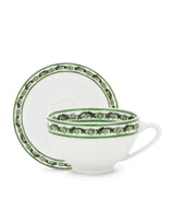 Dolce&Gabbana Casa Verde Maiolica Porcelain Coffee Cup and Saucer