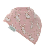 Ziggle Bunnies on Pink Bandana Dribble Bib 0-3 Months (British brand)