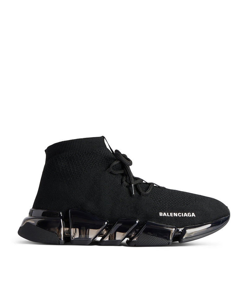 Knitted Sneakers with Ergonomic Sole and Lace-Up Fastening