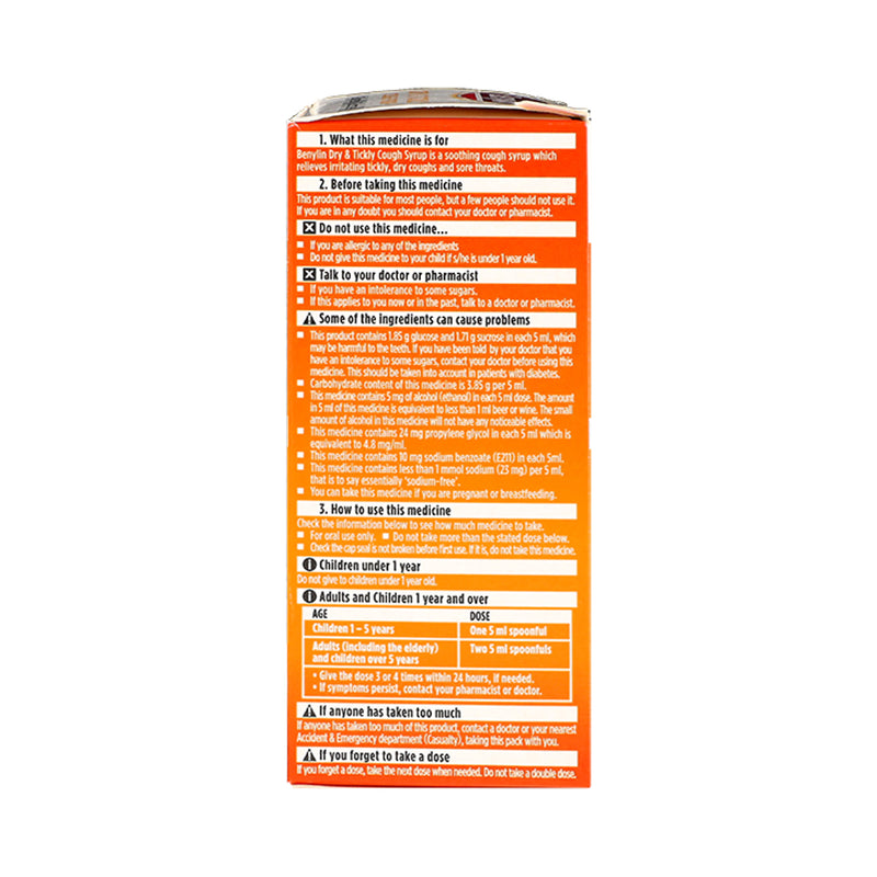 Benylin Dry & Tickly Cough Syrup 150ml