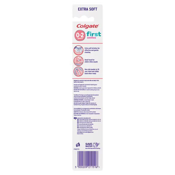 Colgate kids extra soft manual toothbrush 0-3 years, UK version