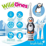 Brush Baby WildOnes Penguin Kids Electric Toothbrush Gift Set - British product