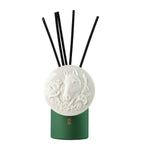 Glass and Porcelain Reed Diffuser with Bergamot, Tuberose, Sandalwood, Musk Fragrance, 100ml with 5 Sticks
