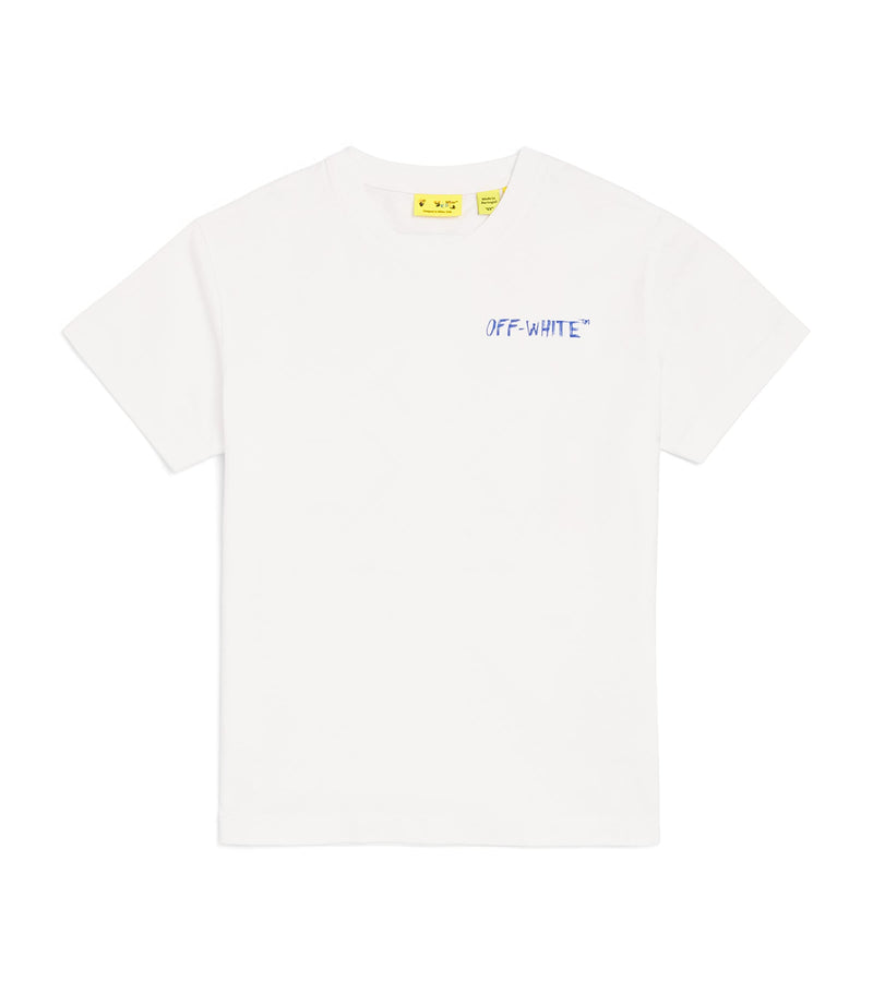 Off-White Kids Cotton Arrows T-Shirt for ages 4-12+ years, imported from the UK
