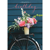Abacus Peonies & Pushbike Birthday Card - McGrocer