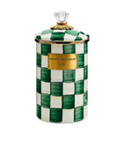 MacKenzie-Childs Emerald Check Large Cannister (25cm)