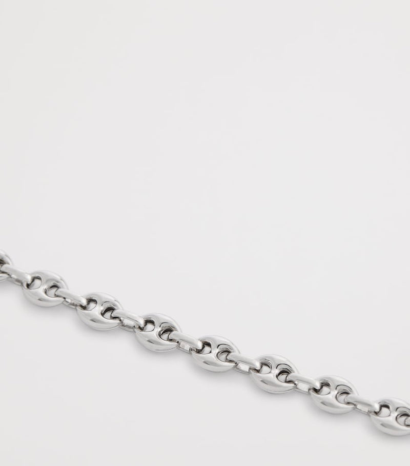 Tateossian Sterling Silver Marine Link Chain Bracelet (British brand)