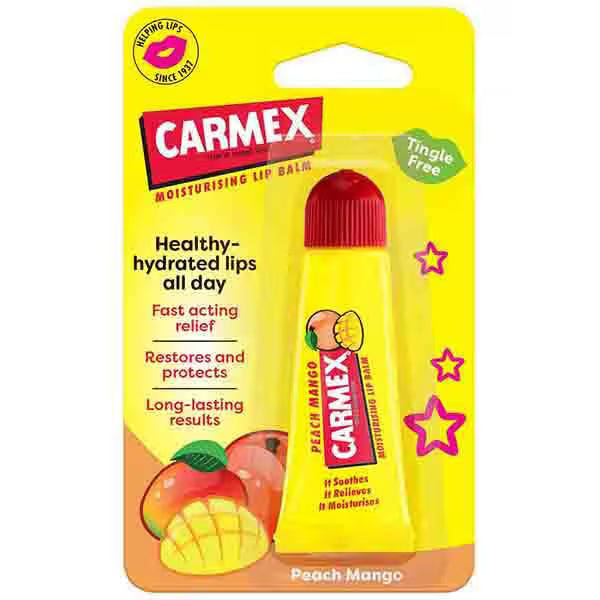 Carmex Lip Balm Peach And Mango 10g Tube - British product