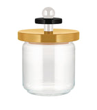 Alessi storage jar glass and beech wood - British product