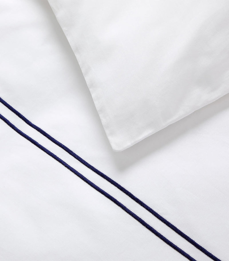 Yves Delorme Organic Cotton Duo Marine King Duvet Cover (British brand)