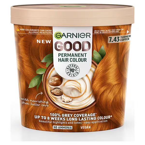 Garnier GOOD hair dye tumeric copper 7.43, UK version