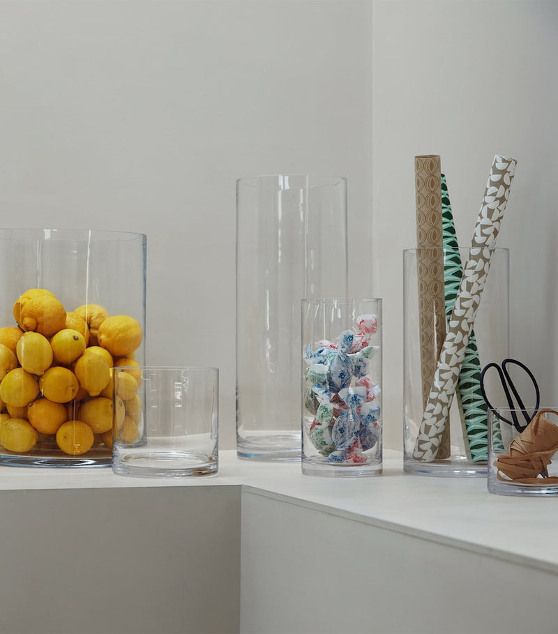 LSA International tall glass column vase 42cm, UK version