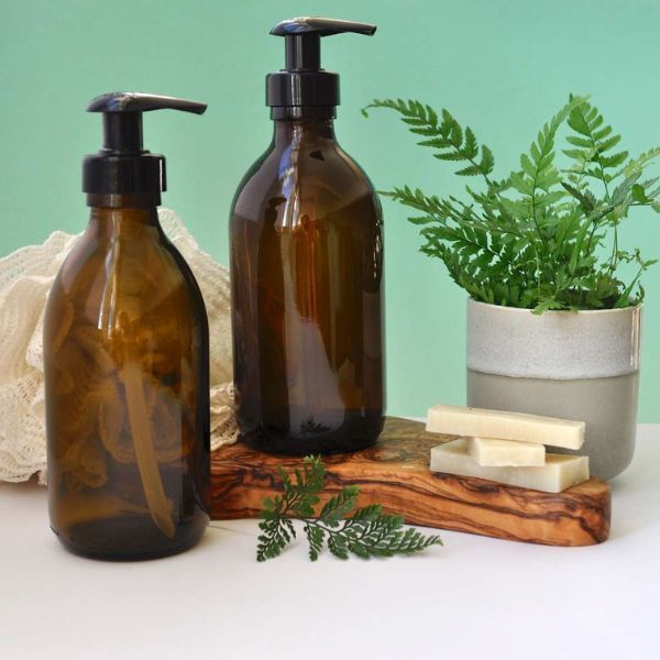 Acala Amber Glass Pump Bottle 250ml - McGrocer