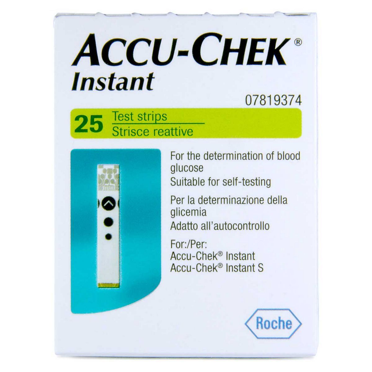 Accu-Chek® Instant Blood Glucose Test Strips - 25 Strips - McGrocer