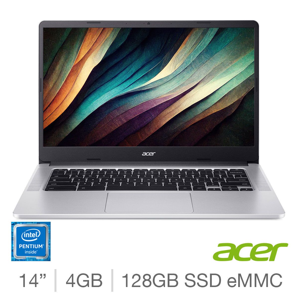 Acer 314, Intel Pentium Silver N6000, 4GB RAM, 128GB eMMC, 14 Inch Chromebook NX.K04EK.004 - McGrocer