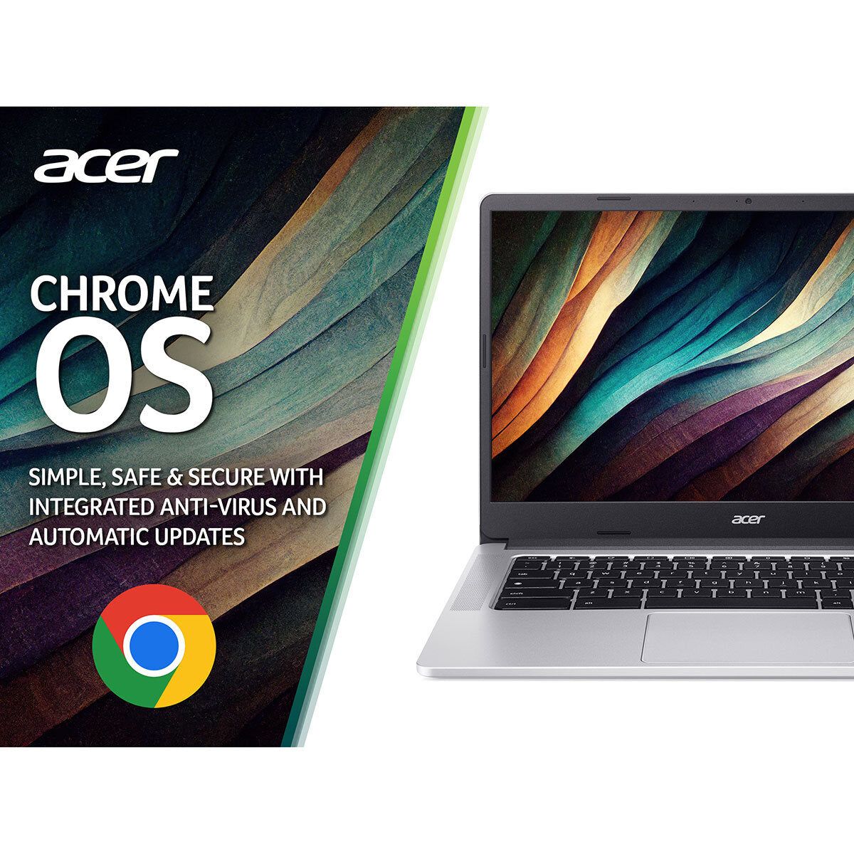Acer 314, Intel Pentium Silver N6000, 4GB RAM, 128GB eMMC, 14 Inch Chromebook NX.K04EK.004 - McGrocer