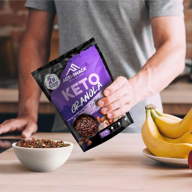Acti-Snack Keto Dark Choc Almond Granola 300g - McGrocer