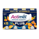 Actimel Plus 100% Vitamin D Mango & Turmeric Immunity Yoghurt Drink 8 x 100g - McGrocer