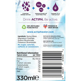 ACTIPH Alkaline Ionised Water Glass Bottle 330ml - McGrocer