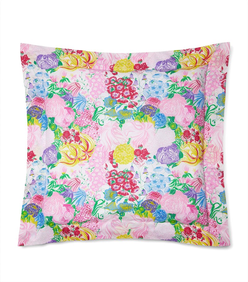 Pratesi Millefiori square pillowcase 65cm x 65cm, imported from the UK