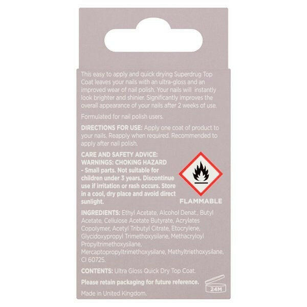 Superdrug Ultra Gloss Quick Dry Top Coat GOODS Superdrug