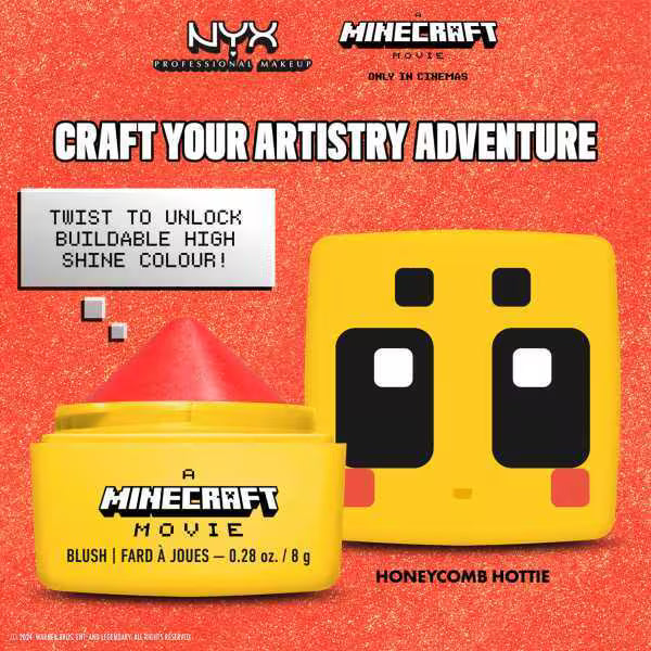 NYX Professional Makeup Minecraft Movie Cheeky Mob Balms imported from the UK