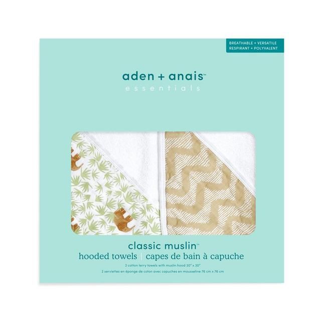 Aden+Anais essentials 2 pack hooded towel tanzania 2 per pack - McGrocer
