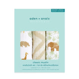 Aden+Anais essentials 3 pack cotton muslin washcloth set tanzania 3 per pack - McGrocer
