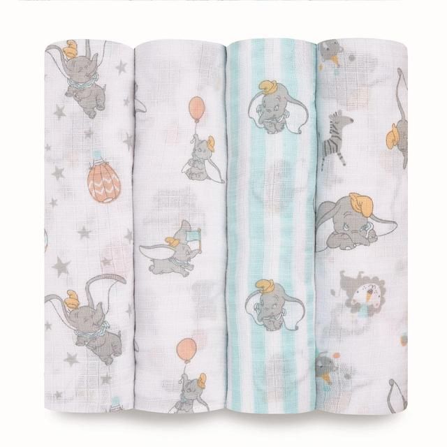 Aden + Anais Muslin Swaddle Blankets Dumbo 4 per pack - McGrocer