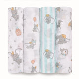 Aden + Anais Muslin Swaddle Blankets Dumbo 4 per pack - McGrocer