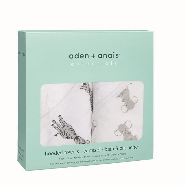 Aden + Anais Safari Babes Hooded Towel 2 per pack - McGrocer