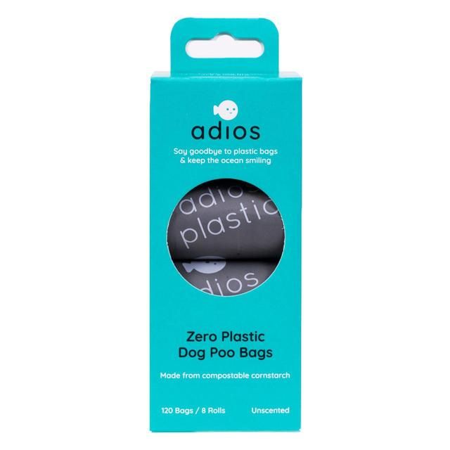 Adios Compostable & Biodegradable Dog Poo Bags - Grey 120 per pack - McGrocer
