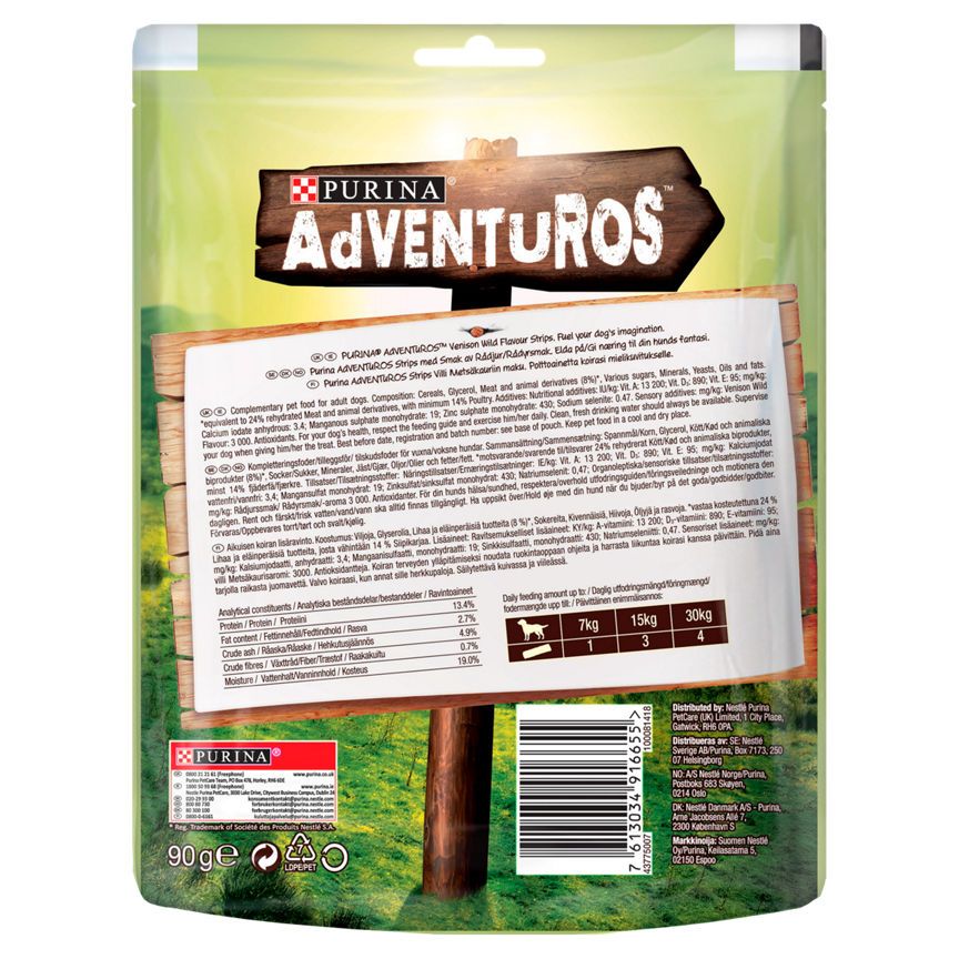 Adventuros Strips Dog Treat Venison Flavour - McGrocer