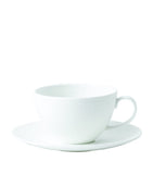 Wedgwood Gio teacup and saucer set with intaglio texture, 260ml capacity (British brand)