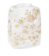 Lalique Gold-Stamped Cherry Blossom Crystal Vase (40cm)