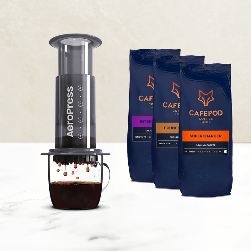 AeroPress whole bean coffee starter pack with 600g coffee - British product