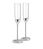 Wedgwood Love Nouveau Pearl Champagne Flutes set of two (British brand)