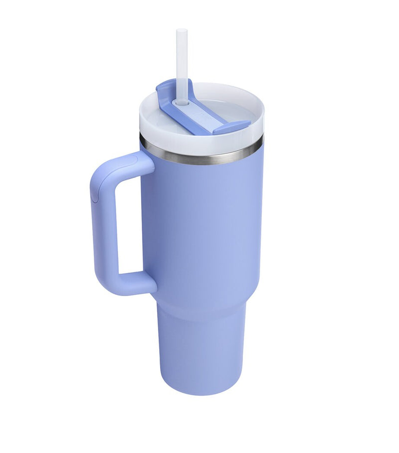 Vacuum-Insulated Recycled Stainless Steel Tumbler with Handle and Straw, 1.18L