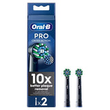 Oral-B Pro Cross Action Black Toothbrush Heads 2 Pack