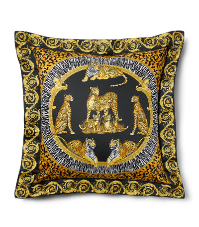 Versace Cotton-Satin Wild Cats Decorative Cushion 60cm x 60cm