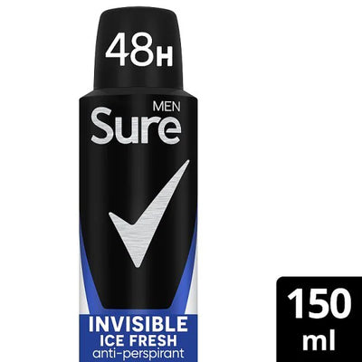 Sure Men Invisible Ice Fresh Anti-Perspirant Spray 150 ml