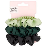 DNR Studio London Scrunchies Spiral Hairbands Green Black Hair Accessories 6pk