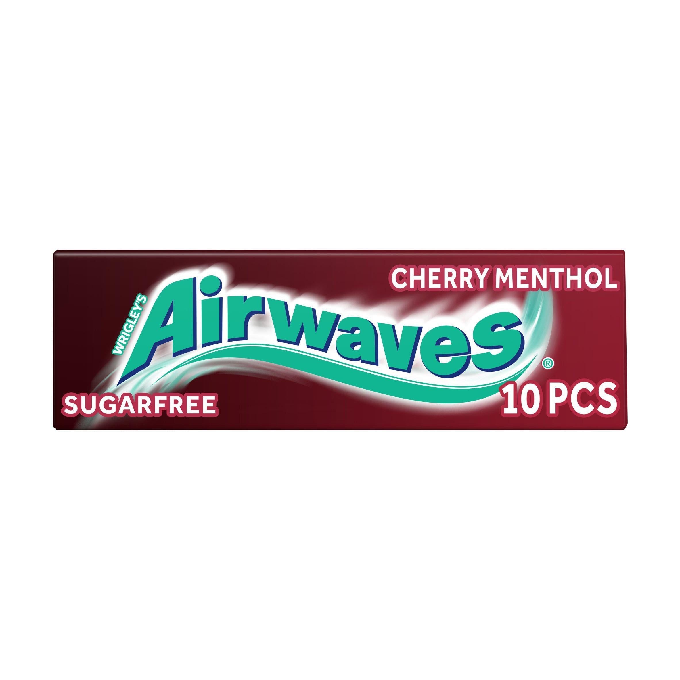 Airwaves Cherry Menthol Flavour Sugarfree Chewing Gum 10 Pieces - McGrocer