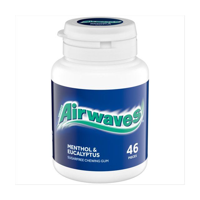 Airwaves Menthol & Eucalyptus Sugar Free Chewing Gum Bottle 46 Pieces 64g - McGrocer