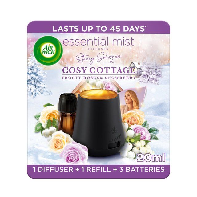 Airwick Essential Mist Kit Cosy Cottage Frosted Roses & Snowberry 20ml - McGrocer