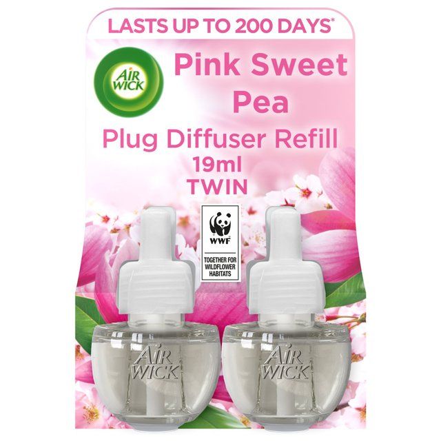 Airwick Pink Sweet Pea Plug In Twin Refill 2 x 17ml - McGrocer