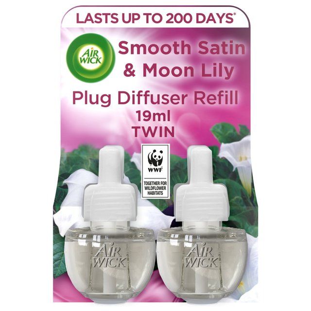 Airwick Smooth Satin & Moon Lily Plug In Twin Refill 2 x 17ml - McGrocer