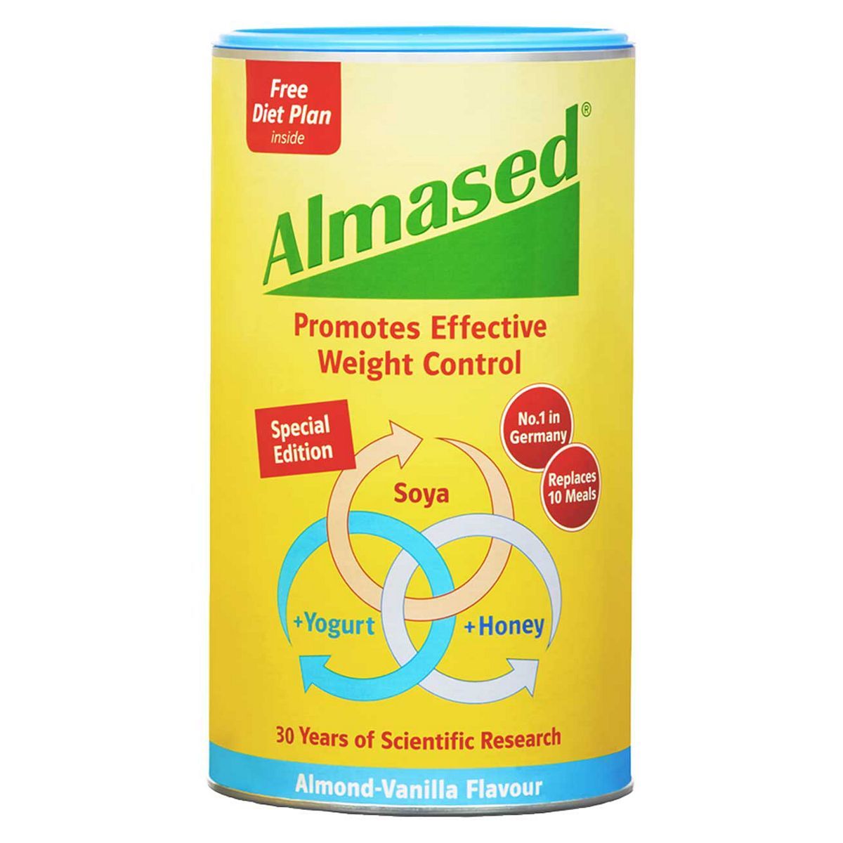 Almased Soya, Yogurt and Honey Meal Replacement Almond Vanilla Flavour - 500g - McGrocer