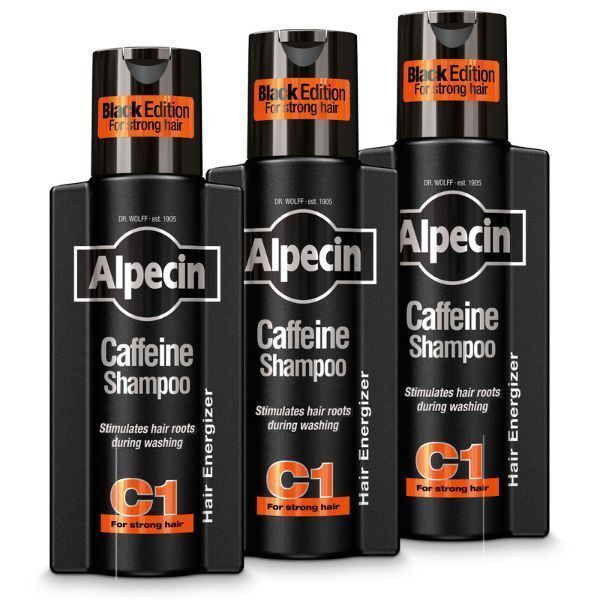 Alpecin Black Mens Shampoo | Hair Growth Shampoo 3 x 250ml - McGrocer
